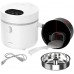 Low Carb Rice Cooker, Digital Programmable Small Rice Cooker, Multi Food Steamer, 24 Hours Preset, Personal Size Cooker for 1-2 People, Portable Rice Cooker 3 Cups (Uncooked), White