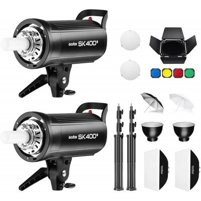 Studio stroboscopic lighting kit