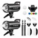 Studio stroboscopic lighting kit